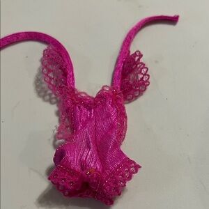 Barbie Pink Lace vintage 1980’s romper snap closure